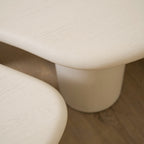 Tavolini da caffè Daniel - Set da 2 pezzi - Bordo spazzolato grigio