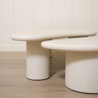 Tavolini da caffè Daniel - Set da 2 pezzi - Bordo spazzolato grigio