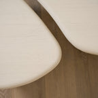 Tavolini da caffè Daniel - Set da 2 pezzi - Bordo spazzolato grigio