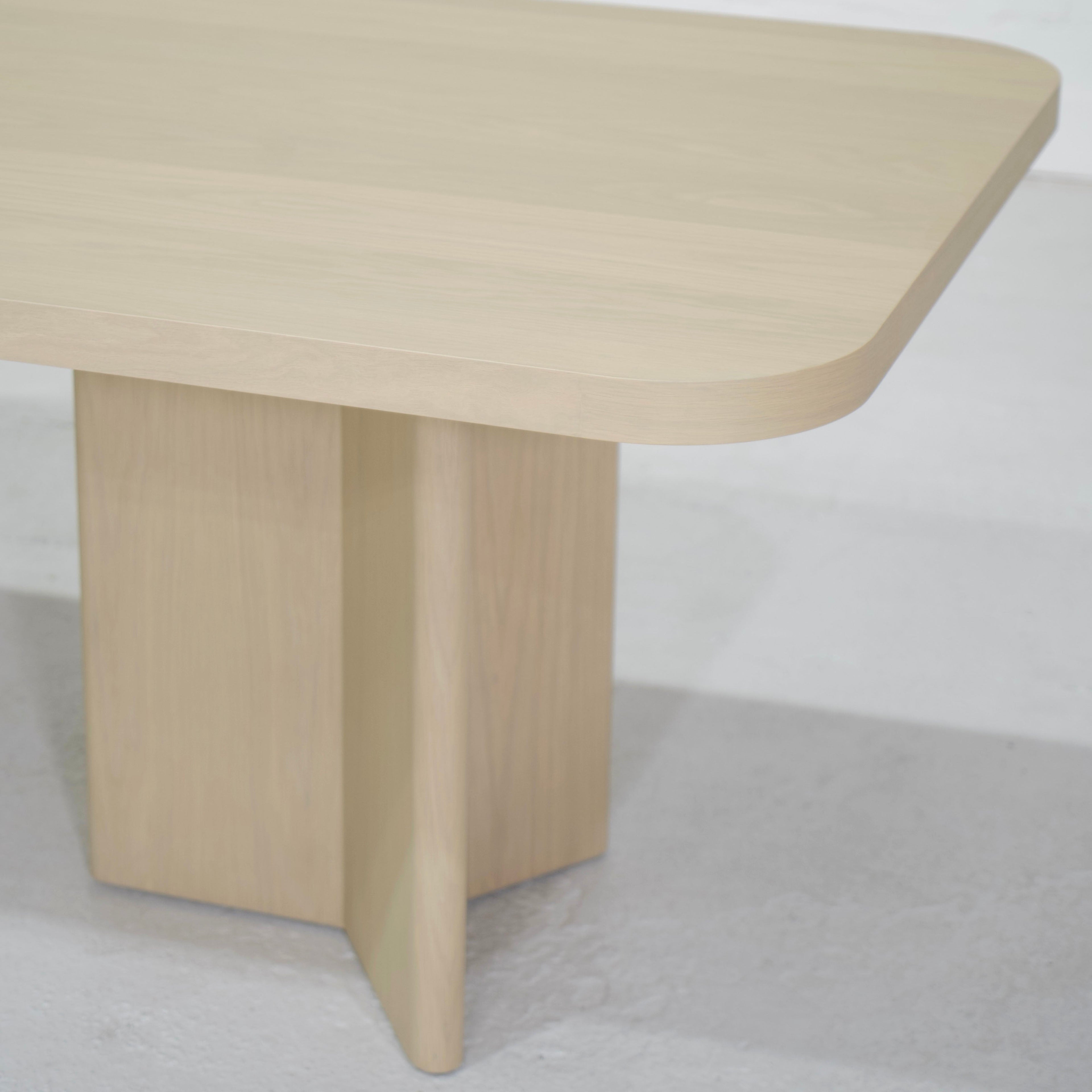 Philip - Tavolo da pranzo con bordo squadrato