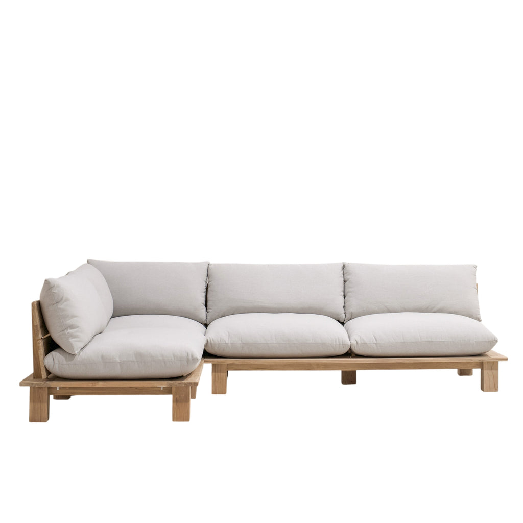 Divano componibile per esterni Ellen - 3 pezzi - Teak