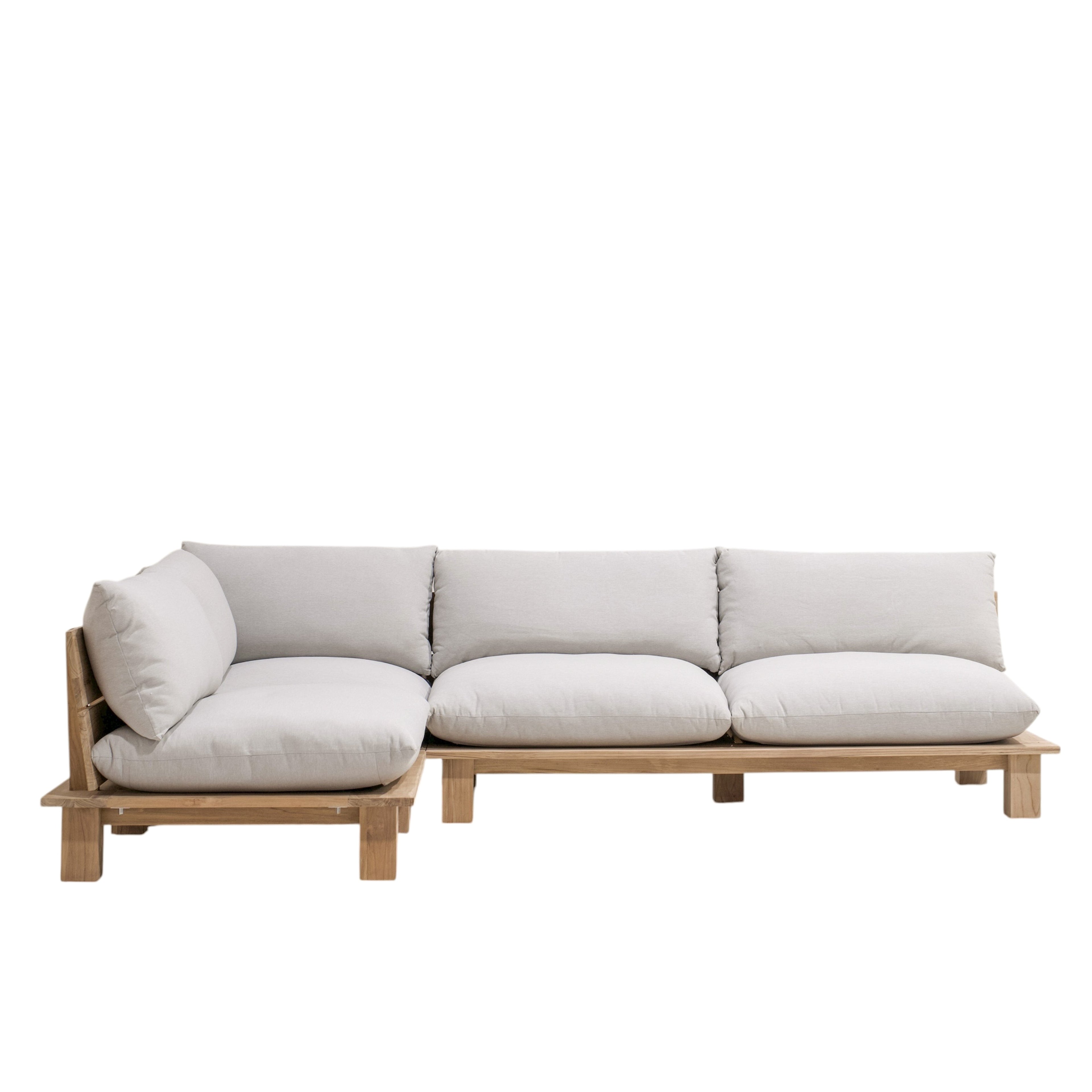 Divano componibile per esterni Ellen - 3 pezzi - Teak