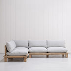 Divano componibile per esterni Ellen - 3 pezzi - Teak