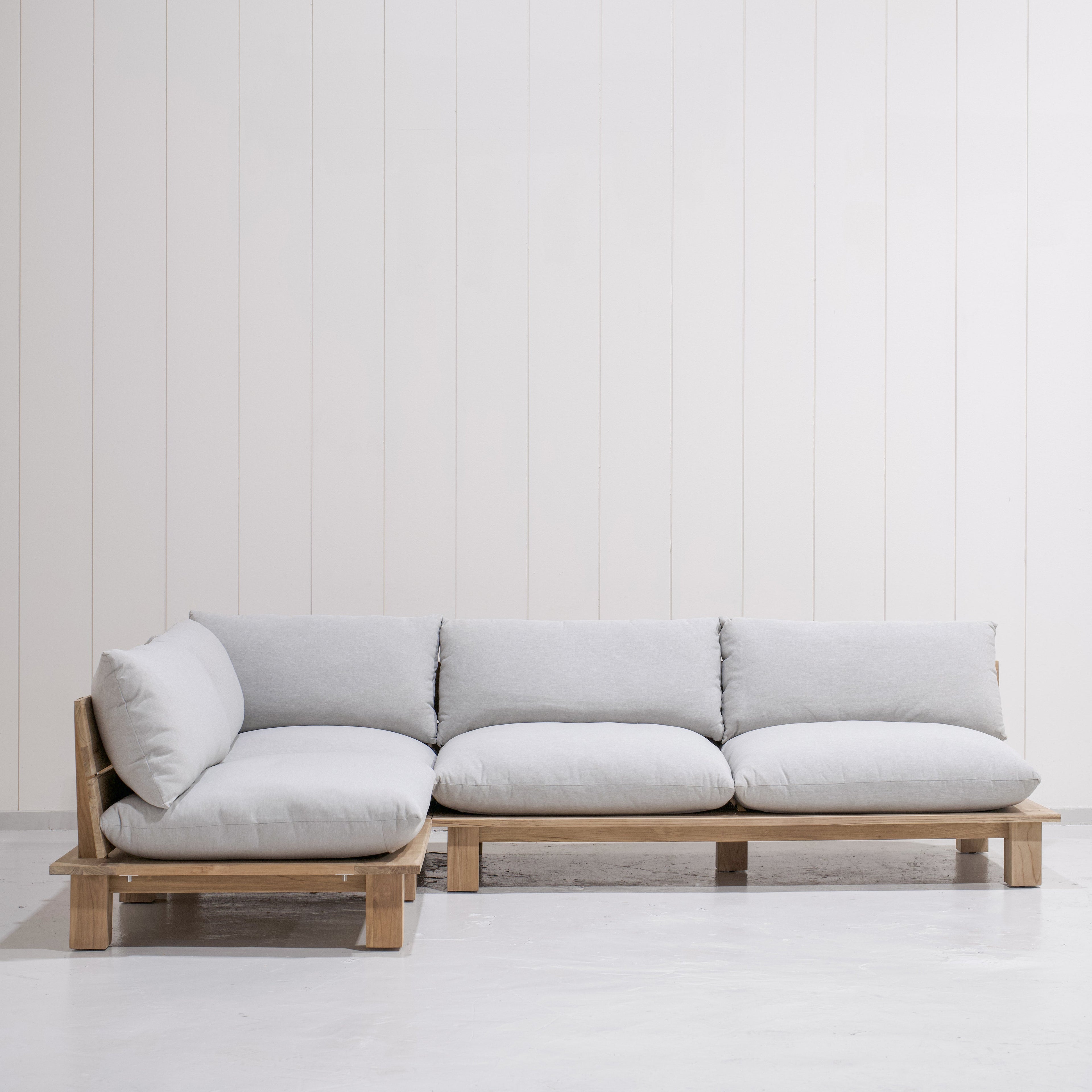 Divano componibile per esterni Ellen - 3 pezzi - Teak