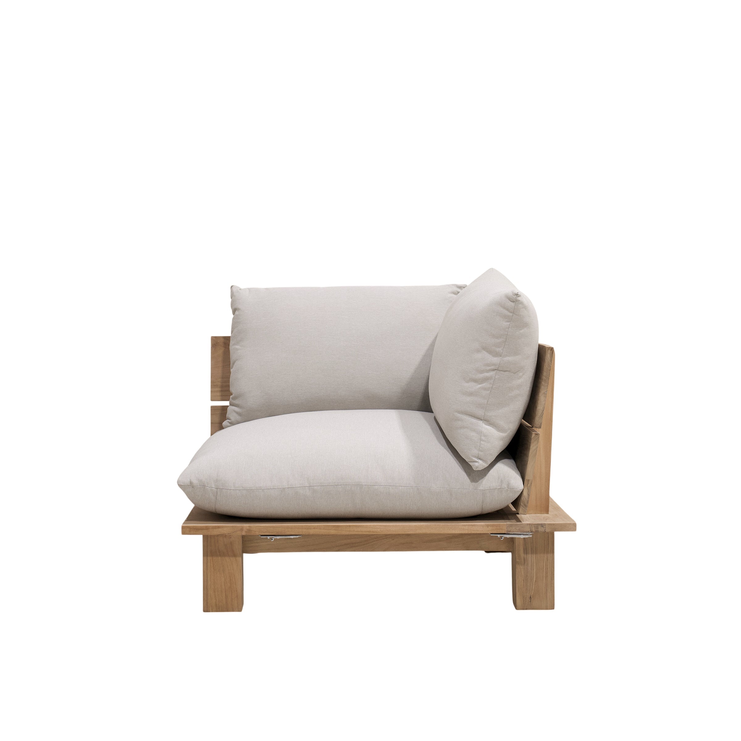 Divano componibile per esterni Ellen - 3 pezzi - Teak