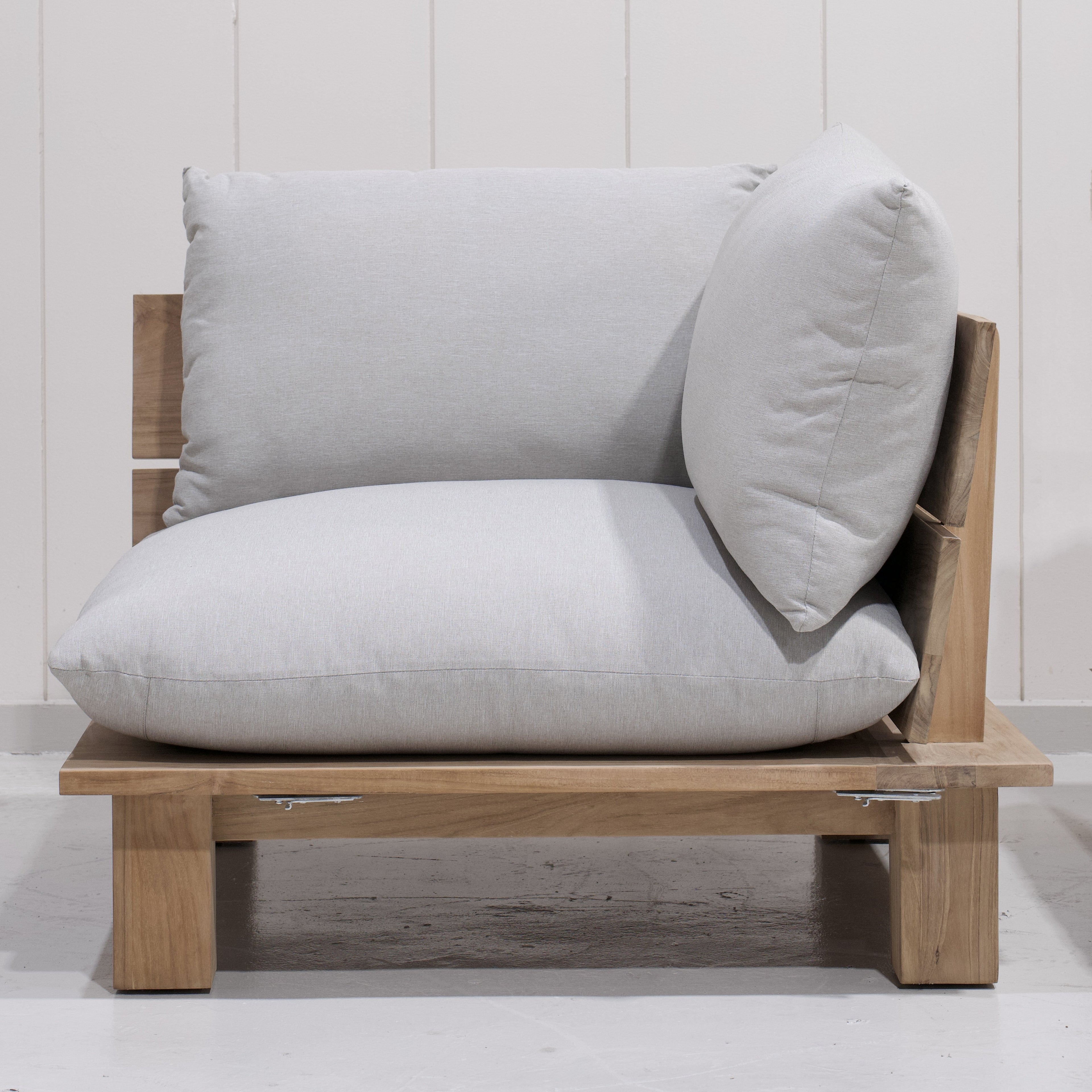 Divano componibile per esterni Ellen - 3 pezzi - Teak