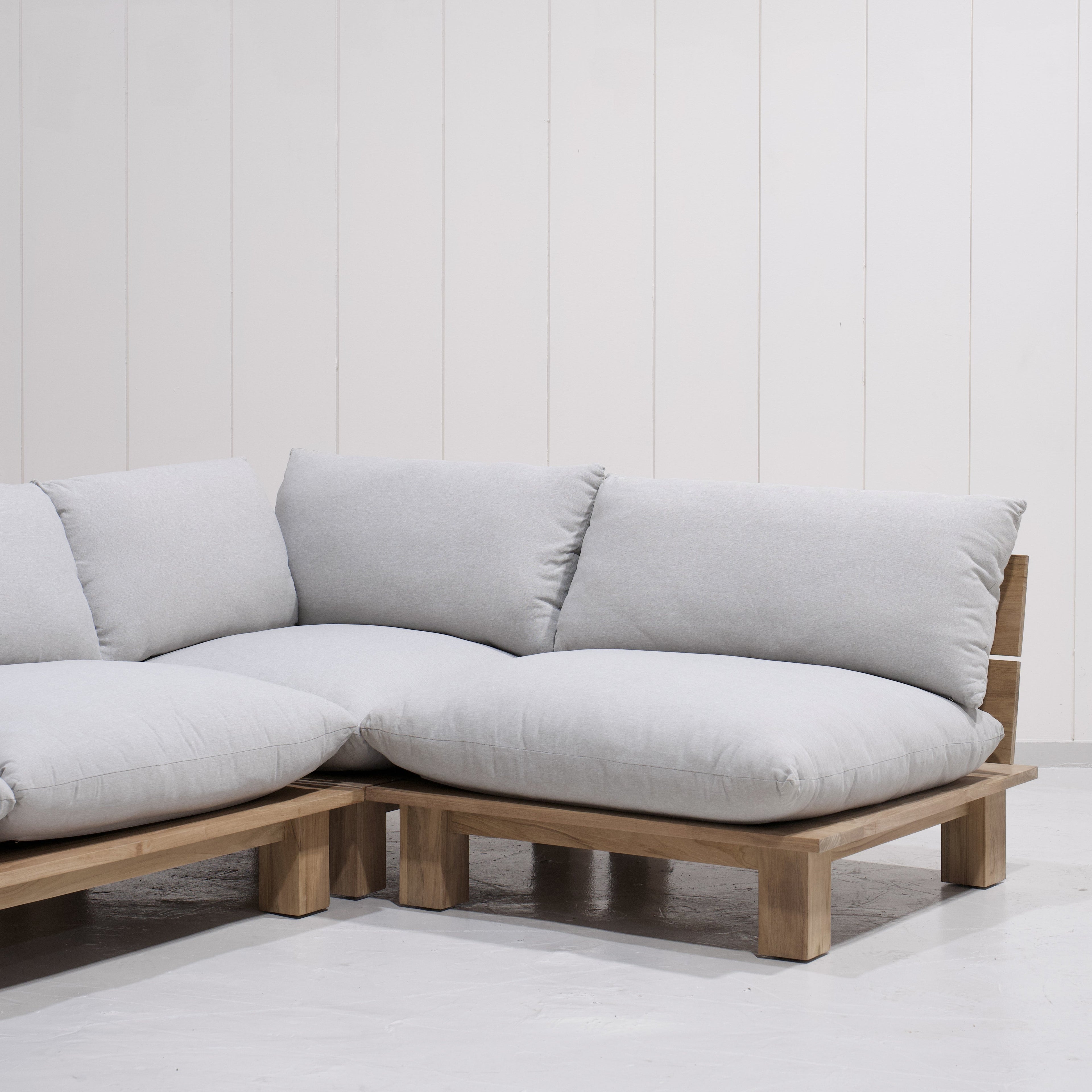 Divano componibile per esterni Ellen - 3 pezzi - Teak