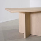 Dove - Tavolo da pranzo con piano rettangolare