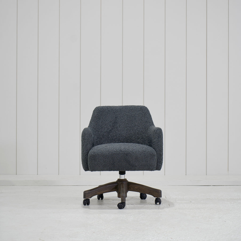 James - Sedia da ufficio con base in rovere