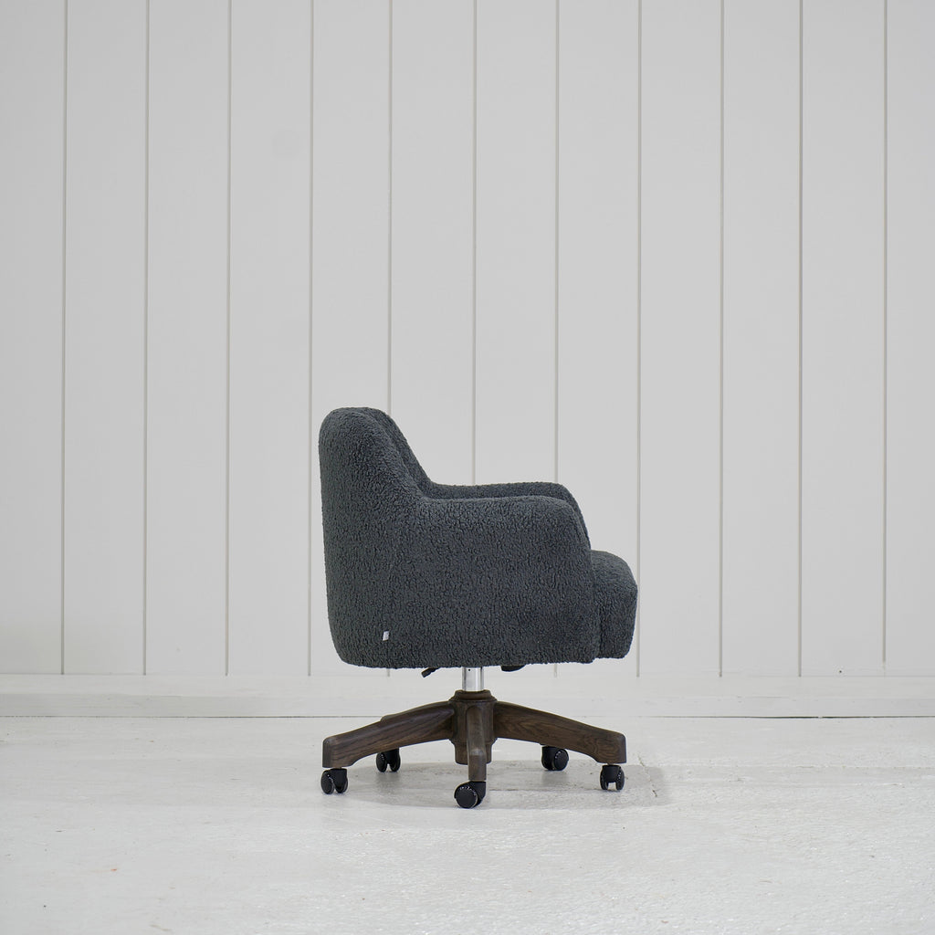 James - Sedia da ufficio con base in rovere