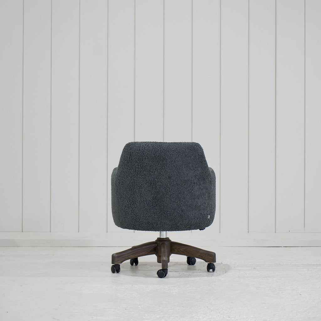 James - Sedia da ufficio con base in rovere